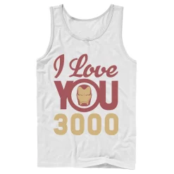 Men's Marvel Avengers Endgame Iron Man "I Love You 3000" Helmet Logo Tank