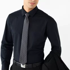 Men's Bespoke Slim-Fit Dress Shirt, Pocket Square & Tie Set -Cotton Sales Store 5235026 ALT4