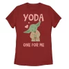 Juniors' Star Wars Yoda One For Me Cartoon Tee -Cotton Sales Store 5240889