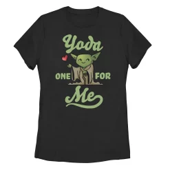 Juniors' Star Wars Yoda One For Me Cartoon Tee