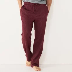 Men's Sonoma Goods For Life® Knit Pajama Pants -Cotton Sales Store 5271170 Maroon Herringbone