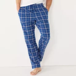 Men's Sonoma Goods For Life® Knit Pajama Pants -Cotton Sales Store 5271170 Multi Plaid Blue