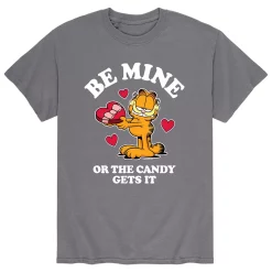 Men's Garfield Be Mine Tee -Cotton Sales Store 5545020 Charcoal