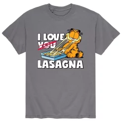 Men's Garfield I Love Lasagna Tee -Cotton Sales Store 5545024 Charcoal