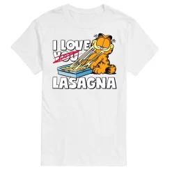 Men's Garfield I Love Lasagna Tee -Cotton Sales Store 5545024 White
