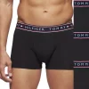 Men's Tommy Hilfiger Stretch 3-Pack Trunk Briefs -Cotton Sales Store 5555218 Black