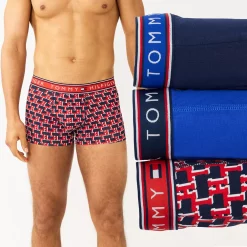 Men's Tommy Hilfiger Stretch 3-Pack Trunk Briefs 9 Men's Tommy Hilfiger Stretch 3-Pack Trunk Briefs -Cotton Sales Store 5555218 Blue Red