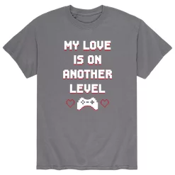 Big & Tall "My Love Is On Another Level" Gamer Valentine's Day Tee
