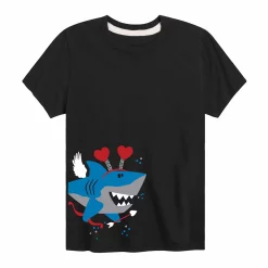 Boys 8-20 Valentine's Day Shark Graphic Tee