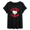 Juniors' Peanuts Heart Throb Flowy Tee -Cotton Sales Store 5594794