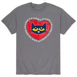 Men's Pete the Cat Be My Valentine Tee -Cotton Sales Store 5609287 Charcoal