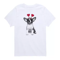 Boys 8-20 Valentine's Day Puppy Heart Tee