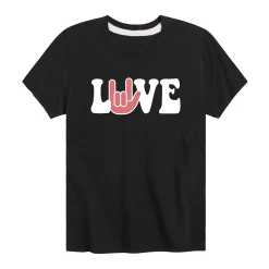 Boys 8-20 Love' Sign Language Tee