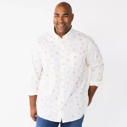 Big & Tall Sonoma Goods For Life® Perfect Length Button-Down Shirt -Cotton Sales Store 5640498 Plants