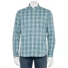Men's Sonoma Goods For Life® Perfect-Length Button-Down Shirt -Cotton Sales Store 5642085 Blue Plaid