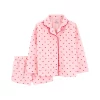 Toddler Girl Carter's Hearts Button Front Shirt & Shorts Pajamas -Cotton Sales Store 5679319