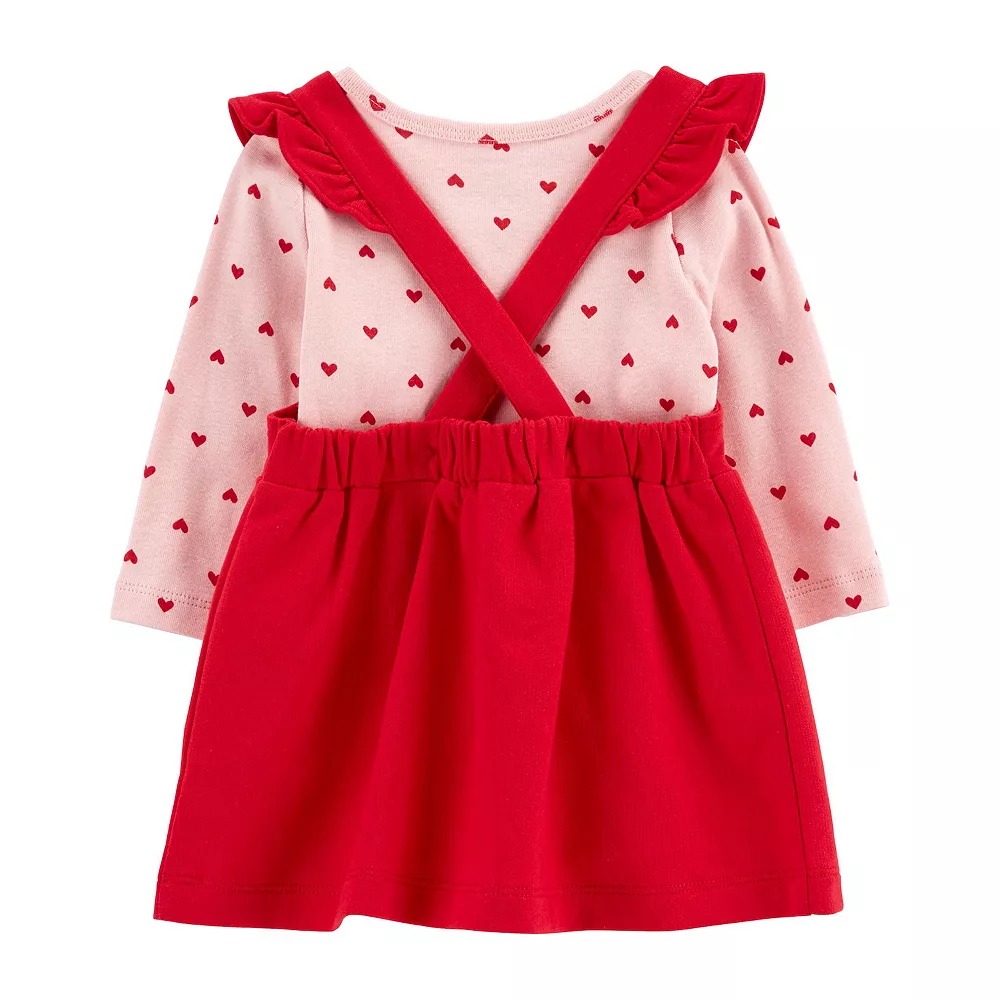 Baby Carter's 3-Piece Heart Tee & Jumper Set 4 Baby Carter's 3-Piece Heart Tee & Jumper Set - Image 2