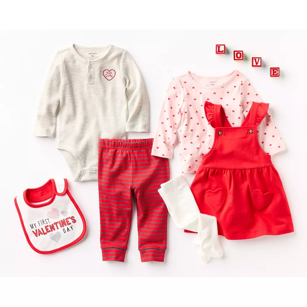 Baby Carter's 3-Piece Heart Tee & Jumper Set 7 Baby Carter's 3-Piece Heart Tee & Jumper Set - Image 5