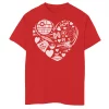 Boys 8-20 Star Wars The Mandalorian Red Heart Shape Ships and Hearts Graphic Tee -Cotton Sales Store 5745928