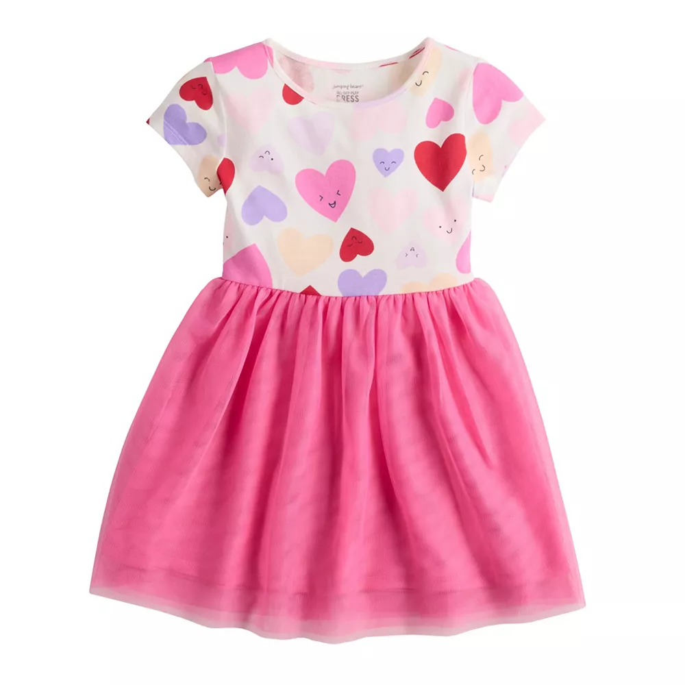 Toddler Girl Jumping Beans® Hearts Pattern Tutu Dress 3 Toddler Girl Jumping Beans® Hearts Pattern Tutu Dress