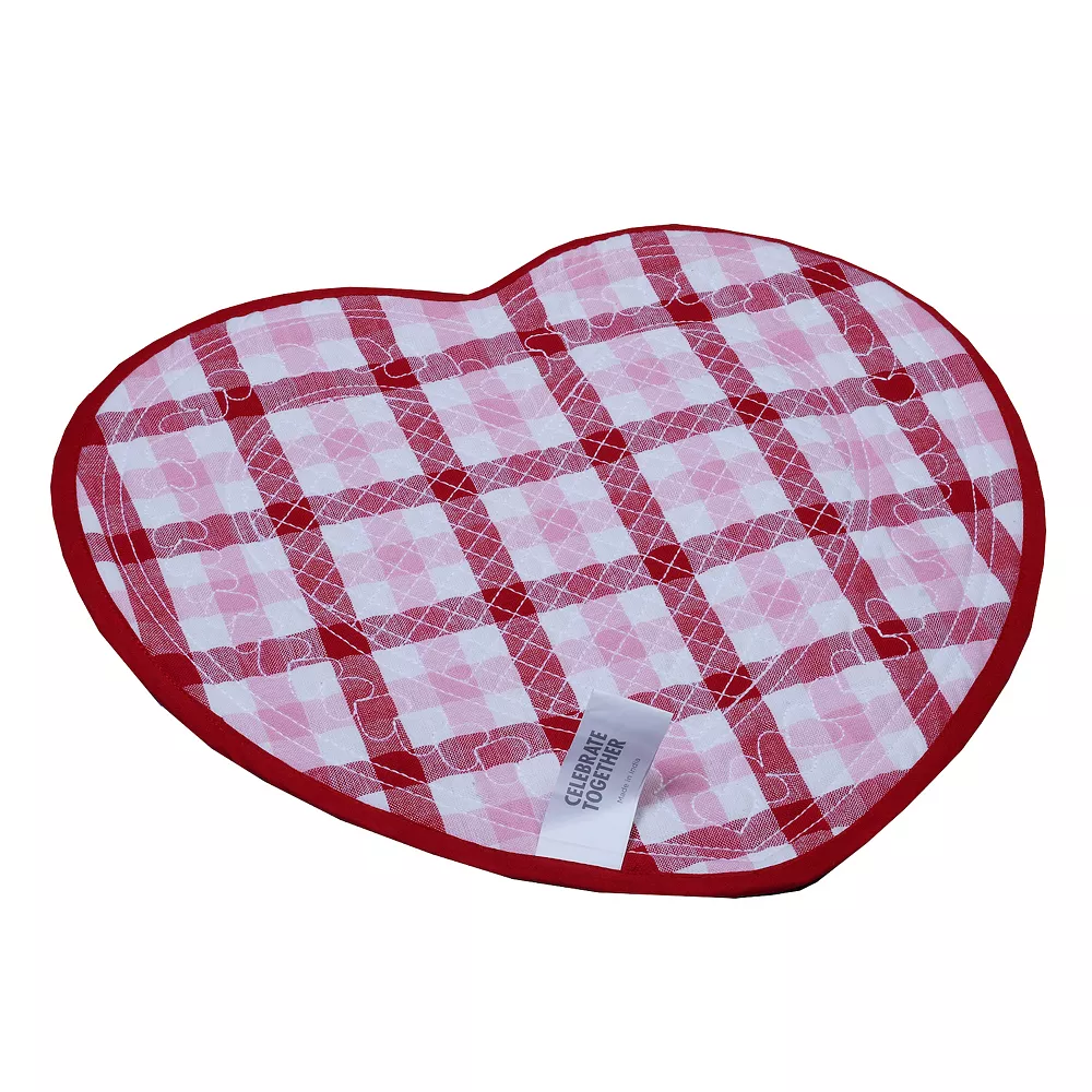 Celebrate Together™ Valentine's Day Reversible Quilted Heart Placemat 3 Celebrate Together™ Valentine's Day Reversible Quilted Heart Placemat - Image 2