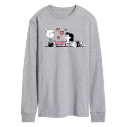 Men's Peanuts Heart Thoughts Long Sleeve Tee