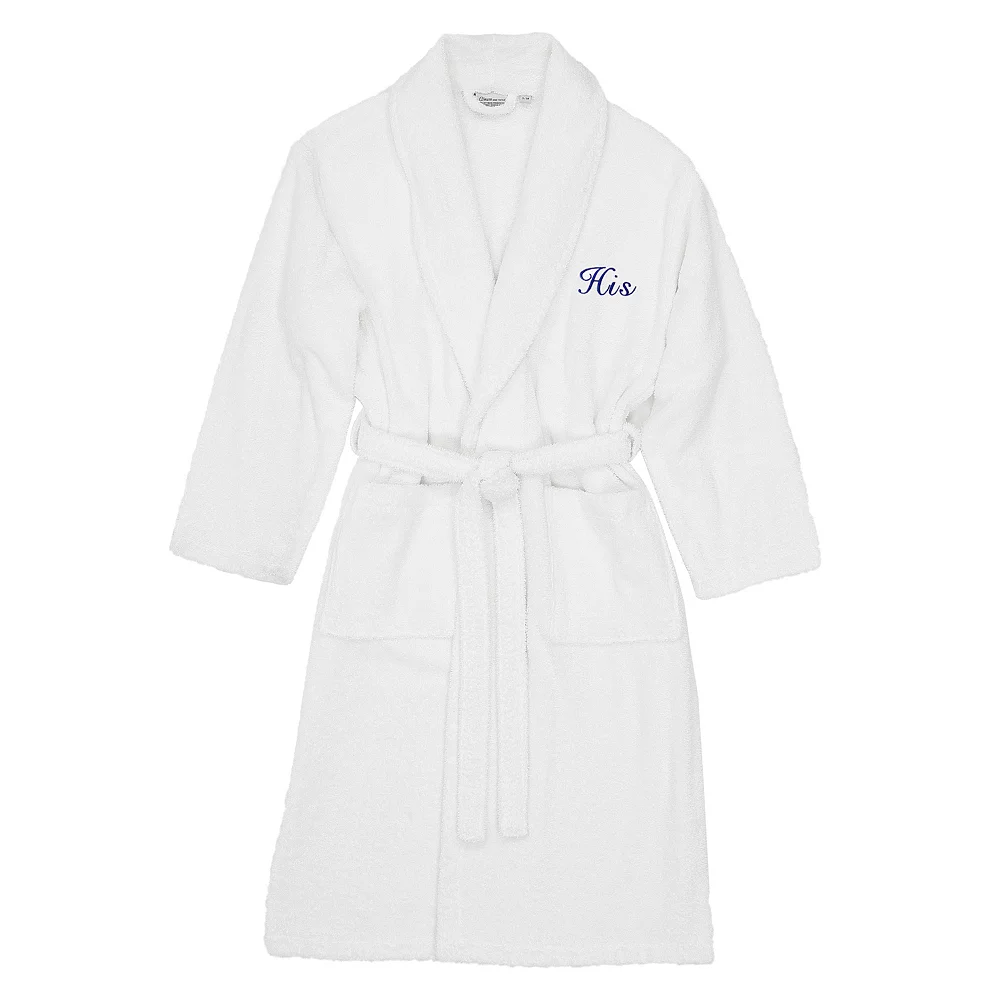 Men's Linum Home Textiles Turkish Cotton Embroidered ''His'' Terry Bathrobe 8 Men's Linum Home Textiles Turkish Cotton Embroidered ''His'' Terry Bathrobe - Image 6