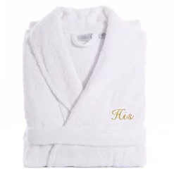 Men's Linum Home Textiles Turkish Cotton Embroidered ''His'' Terry Bathrobe 11 Men's Linum Home Textiles Turkish Cotton Embroidered ''His'' Terry Bathrobe -Cotton Sales Store 5966990 Gold