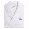 Men's Linum Home Textiles Turkish Cotton Embroidered ''His'' Terry Bathrobe -Cotton Sales Store 5966990 Navy