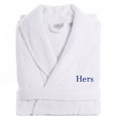 Women's Linum Home Textiles Turkish Cotton Embroidered ''Hers'' Terry Bathrobe