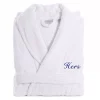 Women's Linum Home Textiles Turkish Cotton Embroidered ''Hers'' Terry Bathrobe