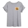 Juniors' USPS Cherub Love Stamp Badge Oversized Tee -Cotton Sales Store 6013349