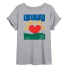 Juniors' USPS Love Stamp Oversized Tee -Cotton Sales Store 6013351