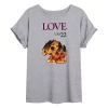Juniors' USPS Love Puppy Doodle Stamp Oversized Tee -Cotton Sales Store 6013352
