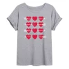 Juniors' Hearts And Arrows Oversized Tee -Cotton Sales Store 6030050