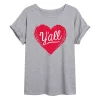 Juniors' Love "Y'all" Heart Oversized Tee -Cotton Sales Store 6030051