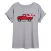 Juniors' Valentine's Day Truck Oversized Tee -Cotton Sales Store 6030064
