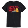 Big & Tall Garfield Love First Bite Tee -Cotton Sales Store 6030120 Black