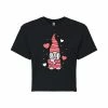 Juniors' Valentine's Day Gnome Cropped Tee 1 Juniors' Valentine's Day Gnome Cropped Tee -Cotton Sales Store 6030166