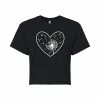 Juniors' Dandelion Heart Cropped Tee -Cotton Sales Store 6030170