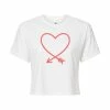 Juniors' Heart Arrow Cropped Tee 2 Juniors' Heart Arrow Cropped Tee -Cotton Sales Store 6030171