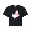 Juniors' Chicken Heart Cropped Tee -Cotton Sales Store 6030181
