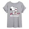 Juniors' Peanuts Snoopy "Be Mine!" Valentine's Day Oversized Tee -Cotton Sales Store 6030237
