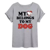 Juniors' Peanuts Snoopy "My Heart Belongs To My Dog" Oversized Tee -Cotton Sales Store 6030239