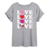 Juniors' Peanuts Snoopy "Love" Oversized Tee -Cotton Sales Store 6030251