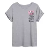 Juniors' Peanuts Snoopy Roses Oversized Tee -Cotton Sales Store 6030259