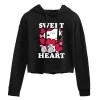 Juniors' Peanuts Snoopy Sweetheart Cropped Hoodie -Cotton Sales Store 6030364