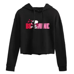 Juniors' Peanuts Snoopy "Be Mine" Cropped Graphic Hoodie