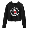 Juniors' Peanuts Snoopy "Great Catch" Cropped Graphic Hoodie -Cotton Sales Store 6030368