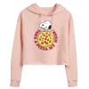 Juniors' Peanuts "Pizza My Heart" Cropped Graphic Hoodie -Cotton Sales Store 6030370